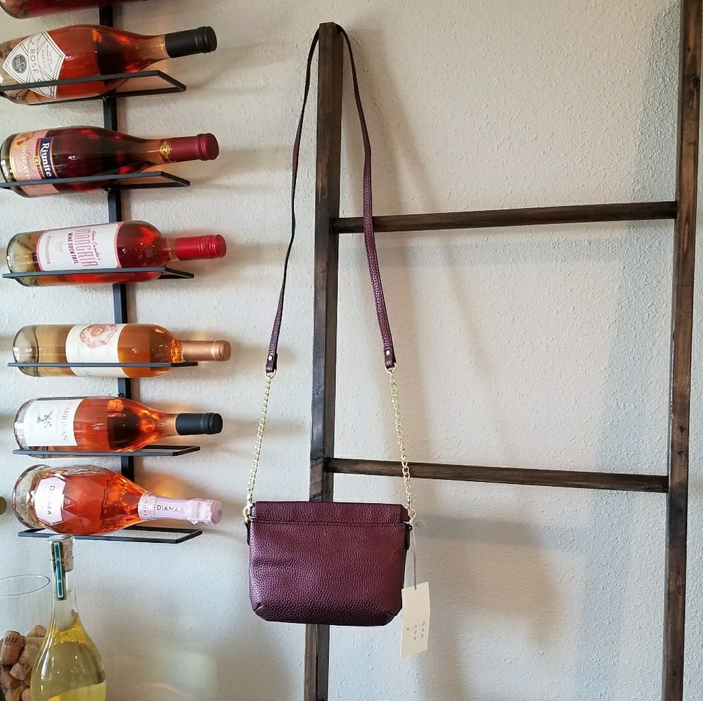 Metallic maroon crossbody